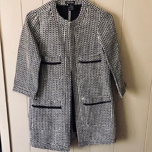 black & white tweed jacket